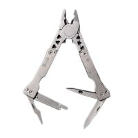 Outdoor Combination Pliers Multi Function Mini Tool Pliers Stainless Steel Tactical Survival Portable Folding EDC Tools Silver