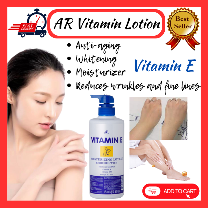 💯 Ar Vitamin E Moisturizing Lotion 600ml Enriched With Sunflower Seed Oil Vitamin E Mineral