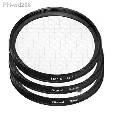 58mm star filter camera lens filter star-4 -6 -8 cross 4 6 8 point for canon 500d 450d 550d 600d 1000d 1100d 18-55mm lens
