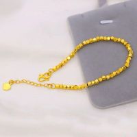 ✎™ Vietnamese Sand Gold Bracelet Womens Genuine Gold Color Gold Bracelet Small Fragmented Gold Color Never Fading Jewelry