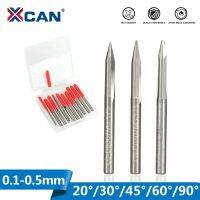 Xcan 10Pcs 20/30/45/60/90องศาเคล็ดลับ0.1-0.5มม. V รูปร่าง End Mills Shank Cnc Router Bit สำหรับงานไม้แกะสลัก Bits