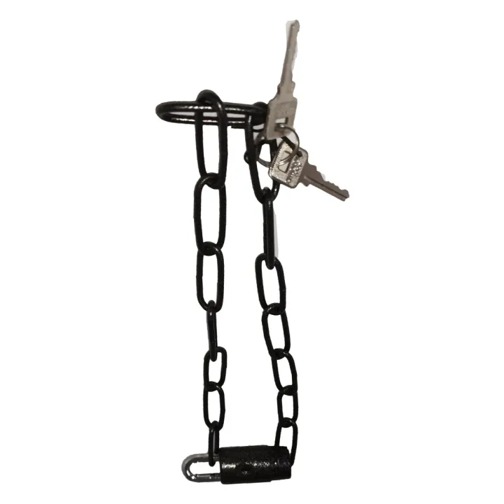 【Spot goods】HEAVY DUTY STAINLESS CHAIN WITH LOCK BLACK AND STAINLESS