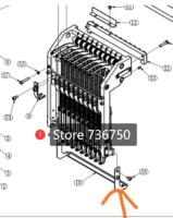 หนึ่งชิ้นชิ้นส่วนหมายเลข10ตัวยึดสายไหม Rcm Em1010ริโคมาปักแท้อะไหล่เครื่องจักร