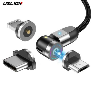 （A LOVABLE） USLION 540 Rotation Magnetic USB CableCharging Type CMagnet FRU Cord For Xiaomi