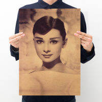 【E361】Hepburn E Retro Kraft Paper Poster Interior Bar Cafe Decorative Painting