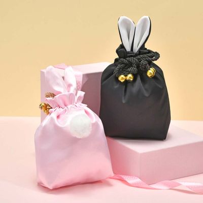 Jewelry Bag Storage Storage Bag Fur Ball Pouches Rabbit Ear Storage Bag Drawstring Storage Bag Drawstring Bag