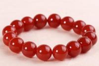 Lovers noblest 14mm Red Jades beads stretch Bracelet fast shipping