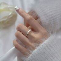 s925 Pearly ring แหวนเงินแท้ เรียบง่าย ใส่สบาย เป็นมิตรกับผิว สามารถปรับขนาดได้