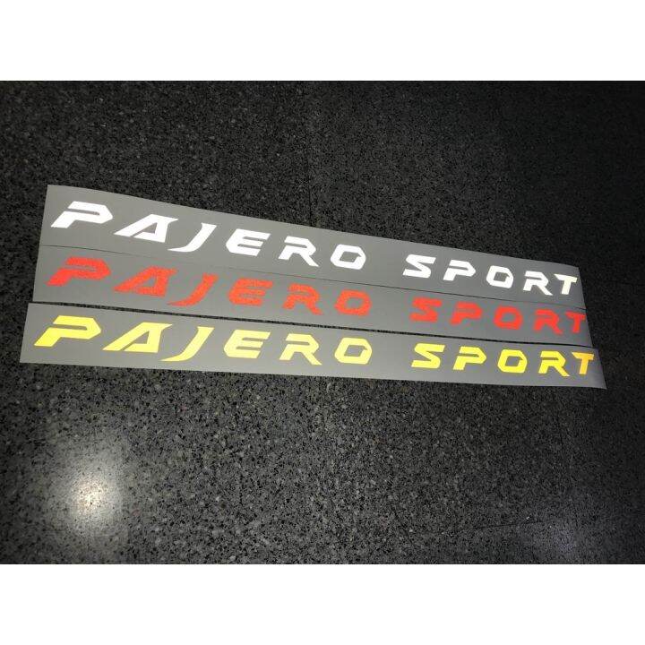 สติ๊กเกอร์งานตัดคอมสะท้อนแสง-3m-คำว่า-pajero-sport-ติดรถ-แต่งรถ-mitsubishi-มิตซูบิชิ-ปาเจโร่-sticker-สวย-งานดี-หายาก