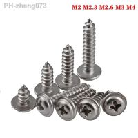 Flange Phillips Button Head Screw 304 Stainless Steel Self Tapping Screw Cross Pan Head Gasket Screw M2-M4