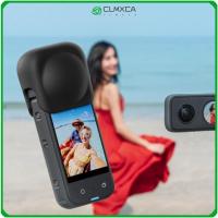 CLMXCA อุปกรณ์เสริมแบบนิ่มฝาครอบเลนส์กล้องแอคชั่นแคมเมราแบบพาโนรามาเคสป้องกันกันฝุ่นตัวป้องกันซิลิโคน