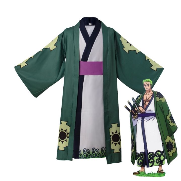 One Piece Wano Country cos Zoro Yukata Kimono Japanese Style cosplay ...