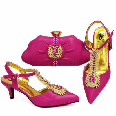 High Quality Orange Color African Designer Shoes And Bag Set To Match Italian design Party Shoes With Matching Bags Set