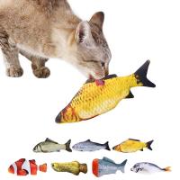 Pet Soft Plush 3D Fish Shape Cat Toy Interactive Gifts Fish Catnip Toys Stuffed Pillow Doll Simulation Fish Playing Toy For Pet-lihaibo2