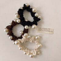 【cw】 Simple Elegant Pearl Hair Band Korean Style Hairtie Women S Summer 2022 New Elegant Bun Hair Ornament Rubber Band ！