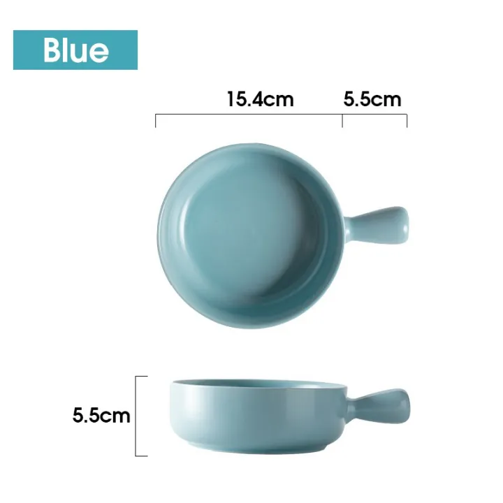 Ceramic Bowl Baked Rice Bowl With Handle Nordic Style Baking Pasta