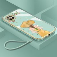 เคสโทรศัพท์ปลอกสำหรับ Samsung กาแล็คซี่ M14 M53 M51 M33 M32กาแล็คซี่เคสด้านหลัง M22 M12 M21 M23หรูหราบางเฉียบ F13ซิลิโคนรูปสี่เหลี่ยมเด็กผู้หญิงลายการ์ตูนน่ารักเคสหลังสำหรับผู้หญิงที่มี M62