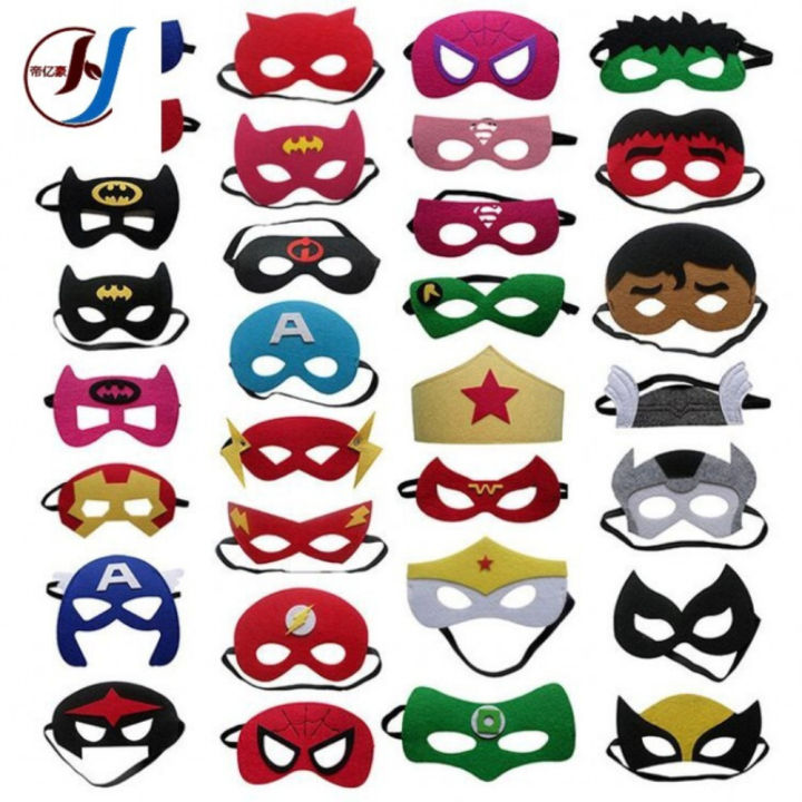 marvel-superhero-masks-party-favors-for-kids-halloween-cosplay-felt-masks-flewwer-0906