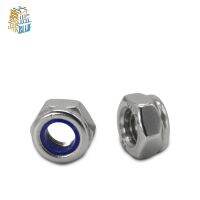 304 DIN985 nylon lock fine tooth nut M5 M8 M10 M12 M14 M16 M18 M20x1.0 1.25 1.5mm British fine tooth self-locking