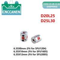 D20l25 D25l30 6.35*8 10 12มม Coupler อลูมิเนียมขากรรไกรพลัมเพลา Cnc สเต็ปเปอร์ชุดต่อประกบมอเตอร์ยืดหยุ่น Coupler สำหรับเครื่องพิมพ์3d