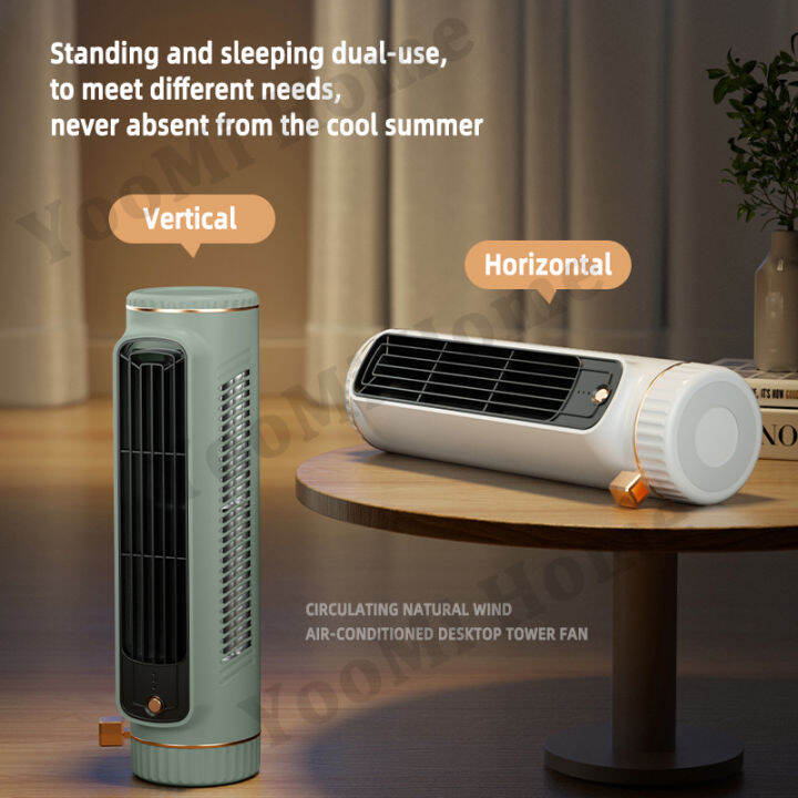 Mini air conditioned desktop tower fan desktop silent summer necessary
