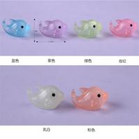 Colorful Dolphin-Luminous Doll Pendant Moss Micro Landscape Ornament Creative Ornament Ornament Resin Craft