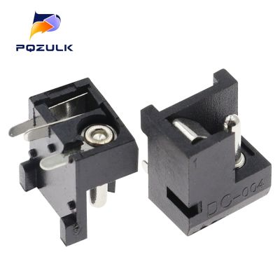 5PCS DC-004 5.5*2.1mm Power Socket Connector The Power Supply Female Power Connect Jack 5.5X2.1MM 3Pin DC004  Wires Leads Adapters