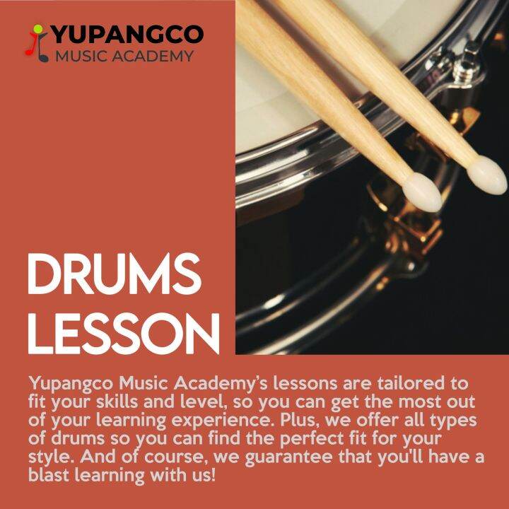 ACOUSTIC/ ELECTRIC DRUMS LESSON MUSIC COURSE ONLINE CLASS YUPANGCO