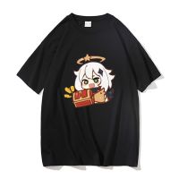 Mens Large T-shirt Game Anime Funny Cute Paimon Kaedehara Kazuha Graphic T Men Regular Tshirt Cotton 4XL/5XL/6XL