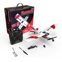 Volantex TRAINSTAR Mini RC เครื่องบินมือใหม่ dengan 6ไจโรแกน4 CH ระบบ761-1 400Mm RC Airplane