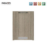 PARAZZO บานถังแก๊ส WPC รุ่น ENZO SERIES ขนาด 50x70ซม. สี Empire Oak มือจับสีดำ วัสดุไม้สังเคราะห์ กันน้ำ กันปลวก 100%