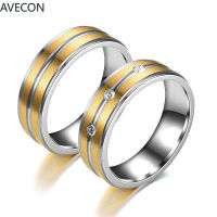 AVECON ใหม่ในยุโรปและอเมริกาแหวนคู่เพทายนิ้ว F Rosted แฟชั่นทุกการแข่งขันแหวนคู่