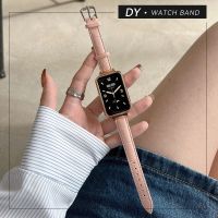 สายนาฬิกาข้อมือ สายหนัง แถบไม้ไผ่ และเคสป้องกันโลหะ สําหรับ OPPO Watch Free / OPPO Band 2 【QYUE】