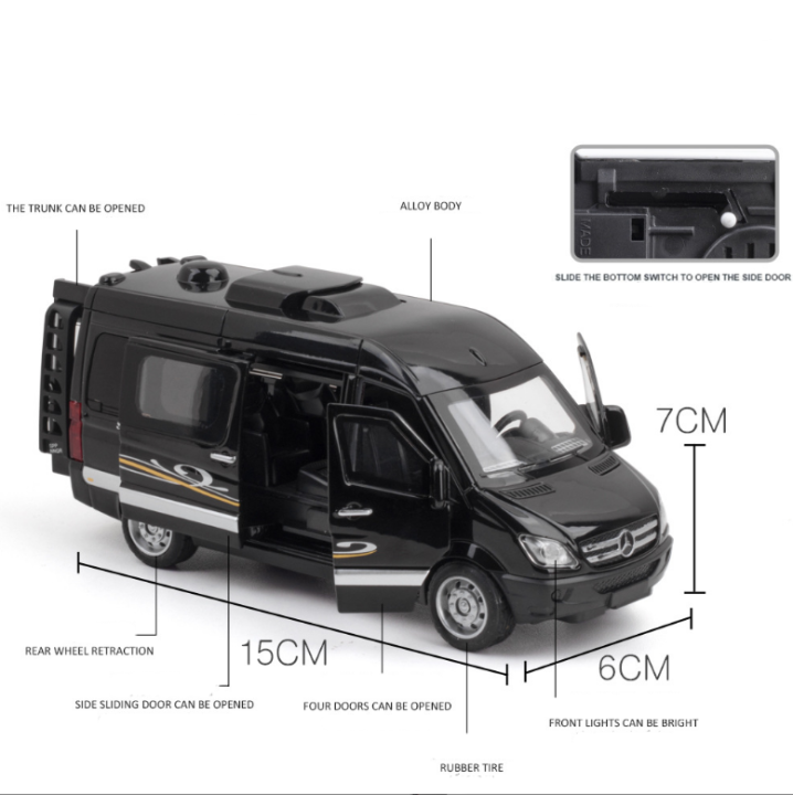 1-32-mercedes-benz-sprinter-mpv-ล้อแม็กรถยนต์รุ่นเสียงและแสงดึงกลับคอลเลกชัน-d-iecast-ยานพาหนะรถยนต์ของเล่นสำหรับเด็ก