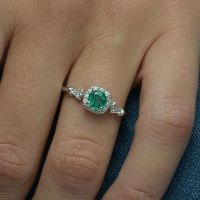 New Exquisite Jewelry Womens Ring Cut Emerald Diamonds Couple Rings