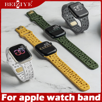 Soft Letter ซิลิโคน สายนาฬิกา For apple watch ultra 49mm apple watch series 8 7 6 5 4 สาย 41mm 45mm 44mm 42mm 38mm 40mm Ultra 49mm สาย apple watch 41mm 45mm สายนาฬิกาข้อมือสำหรับ