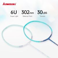 Kawasaki Original 2023 New Super Light H2 6U Carbon Fiber Badminton Racket All-around Professional Racket With Badminton Bag