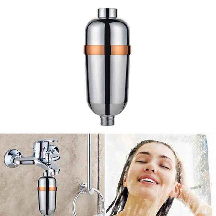Inline Bathroom Shower Filter Bathing Filtering Water Purifier Water