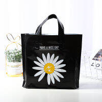 50pcspack High Quality Flower Gift Bags Plastic Shopping Bags Clothing Package Bags Party Supply Christmas New Year Gift Bags