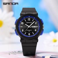 Sanda  6097 Quartz Wristwatches Simple Three Hands Round Dial Waterproof Comfortable Wear-Resistant Strap Man Watch Reloj Hombre