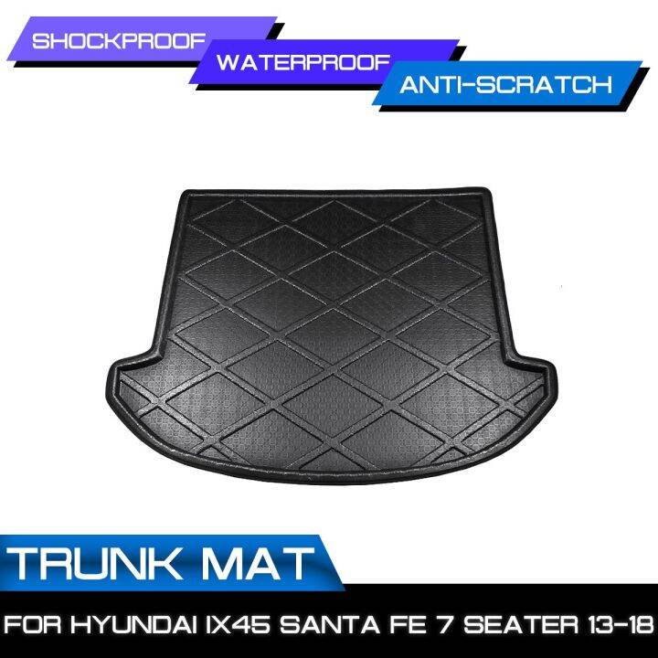 รถชั้นพรมด้านหลัง-trunk-anti-mud-สำหรับ-hyundai-ix45-santa-fe-7ที่นั่ง2013-2018