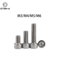 M3/M4/M5/M6 Din912 304สแตนเลสสตีลหกเหลี่ยมหัวเสียบที่เจาะฝาซ็อกเก็ตหกเหลี่ยมด้านในสลักเกลียวจักรยานด้ายเมตริก