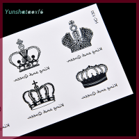 yunshataoxf ใหม่ปลอมชั่วคราวสติกเกอร์รอยสักทิ้งมงกุฎแขนร่างกายกันน้ำผู้หญิงศิลปะ