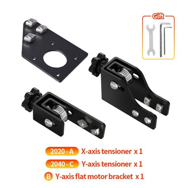 ชิ้นส่วนเครื่องพิมพ์3d-แกน-y-x-แท่นติดตั้งมอเตอร์ขวา-ซ้าย-x-z-แกนหน้า-หลังมอเตอร์แผ่นยึดตั้งกล้อง-x-y-tensioner-สำหรับ3d-diy