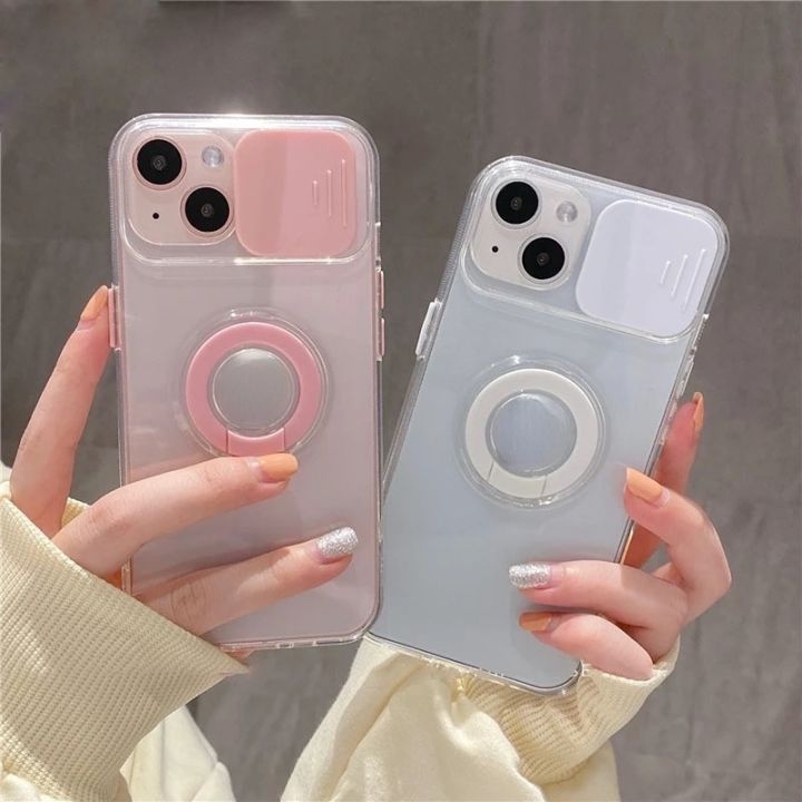 เคสเเบบมีที่สไลด์ปิดกล้อง-สีสันสดใส-สำหรับ-compatible-for-14-pro-max-13-mini-12-7-8