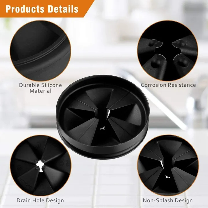 2Pcs Sink Splash Guard For Insinkerator Garbage Disposal Splash Guard