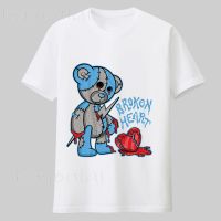 Mens Clothing Teddy Bear T Vintage T Men Cotton Broken Heart Logo