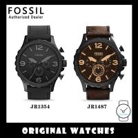 fossil พร้อมสต็อก ! Original  Watch Nate Chronograph Brown Leather Watch 50mm JR1487 JR1354 ผู้ชายดู