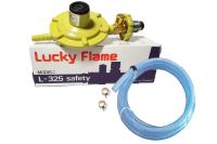 ชุดหัวปรับแรงดันต่ำ Lucky Flame เซฟตี้ L-325S พร้อมสาย 1.5 เมตรตัวรัดสาย 2 ตัว