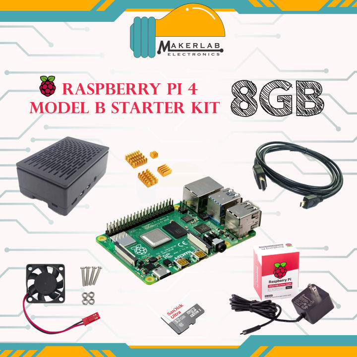 Raspberry Pi 4 Model B 8GB RAM Starter Kit OKdo Kit (Not